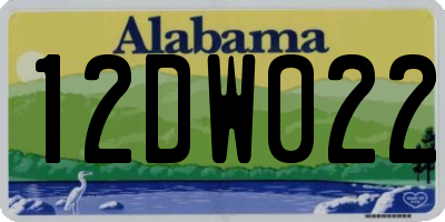 AL license plate 12DW022