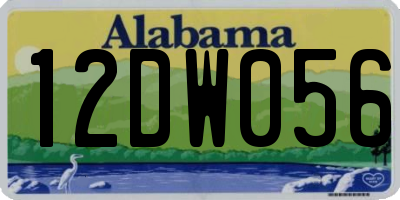 AL license plate 12DW056