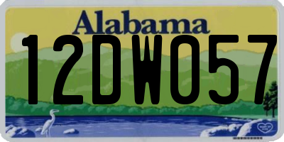 AL license plate 12DW057