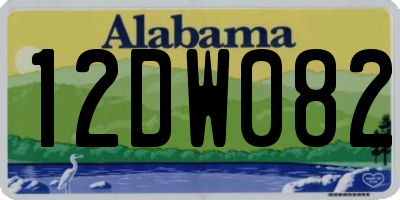 AL license plate 12DW082