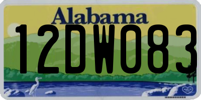 AL license plate 12DW083