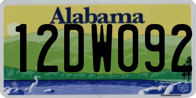 AL license plate 12DW092