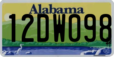 AL license plate 12DW098