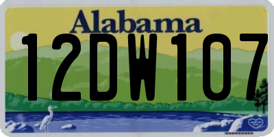 AL license plate 12DW107