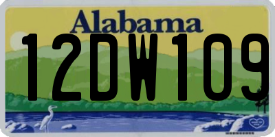 AL license plate 12DW109