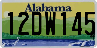 AL license plate 12DW145