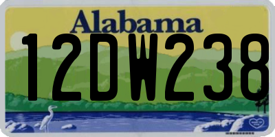 AL license plate 12DW238