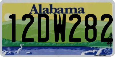 AL license plate 12DW282