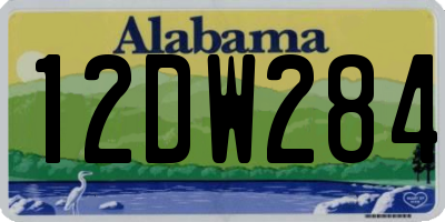 AL license plate 12DW284