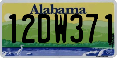AL license plate 12DW371