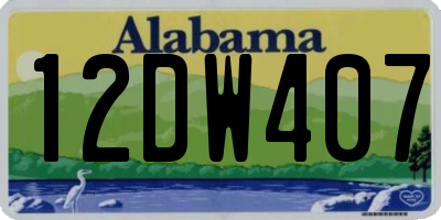 AL license plate 12DW407