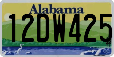 AL license plate 12DW425