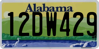 AL license plate 12DW429