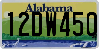 AL license plate 12DW450
