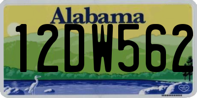 AL license plate 12DW562