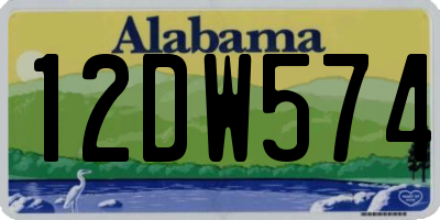 AL license plate 12DW574