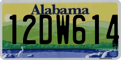AL license plate 12DW614