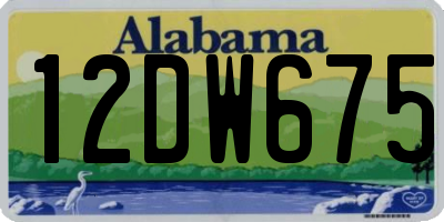AL license plate 12DW675