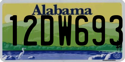 AL license plate 12DW693