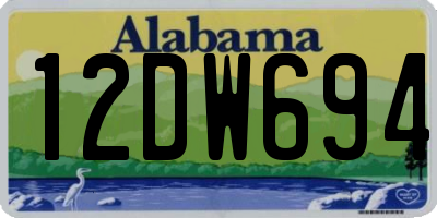 AL license plate 12DW694