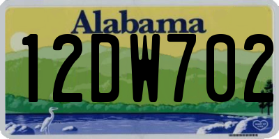 AL license plate 12DW702