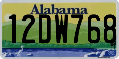 AL license plate 12DW768