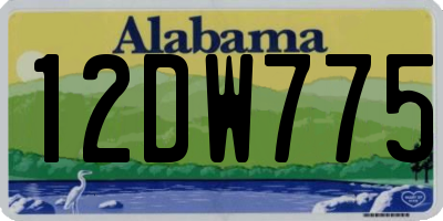 AL license plate 12DW775