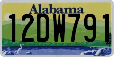 AL license plate 12DW791