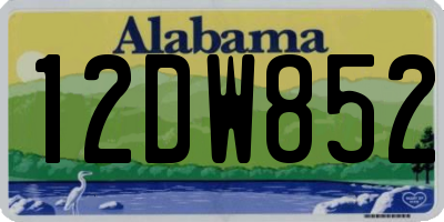 AL license plate 12DW852