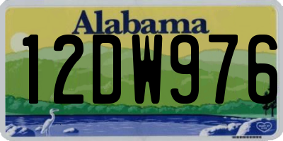 AL license plate 12DW976
