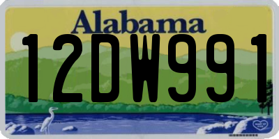 AL license plate 12DW991