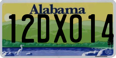 AL license plate 12DX014