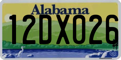 AL license plate 12DX026