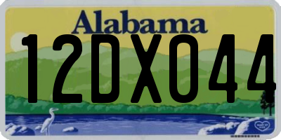 AL license plate 12DX044