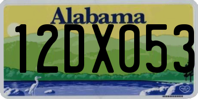 AL license plate 12DX053