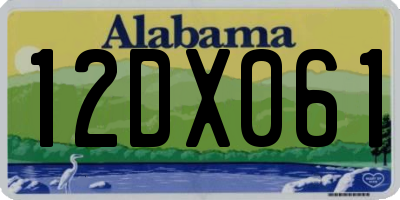 AL license plate 12DX061
