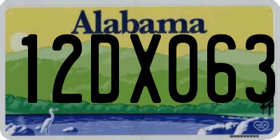 AL license plate 12DX063
