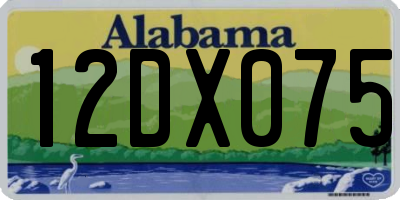 AL license plate 12DX075