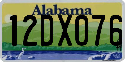 AL license plate 12DX076