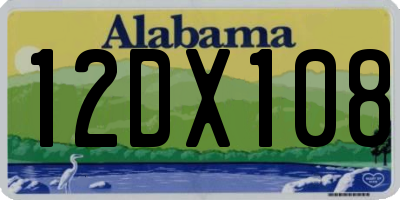 AL license plate 12DX108