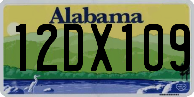 AL license plate 12DX109