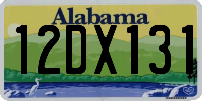 AL license plate 12DX131