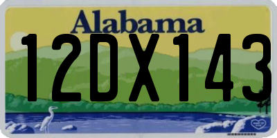 AL license plate 12DX143