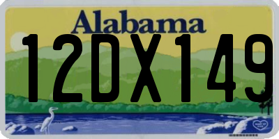 AL license plate 12DX149