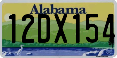 AL license plate 12DX154