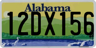 AL license plate 12DX156