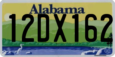 AL license plate 12DX162