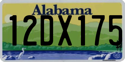 AL license plate 12DX175