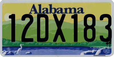 AL license plate 12DX183