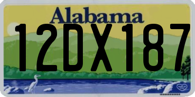 AL license plate 12DX187
